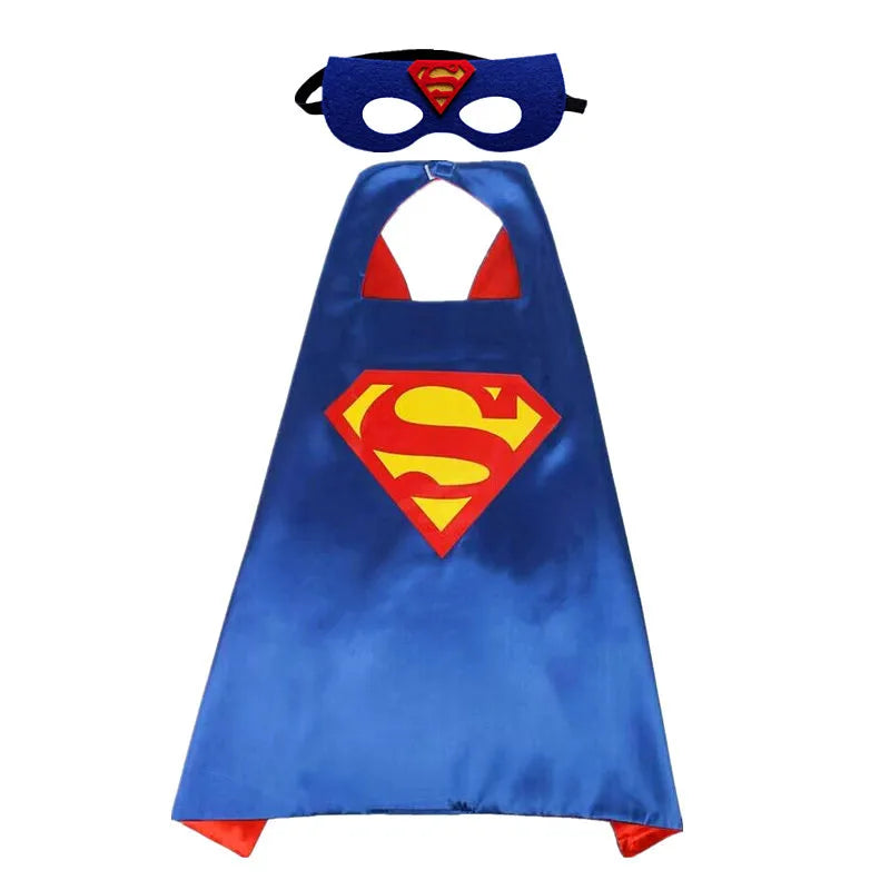 MINISO Superhero Cape Cartoon Anime Cosplay Costumes Gig Cape Mask Halloween Clothing Boy Birthday Gift Girl Novelty Accessories